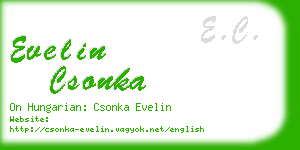 evelin csonka business card